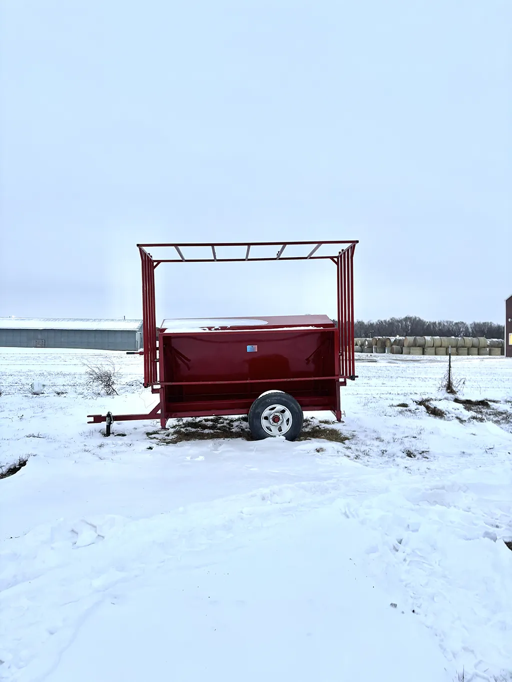 65 Bushel Creep Feeder on Wheels and Skids